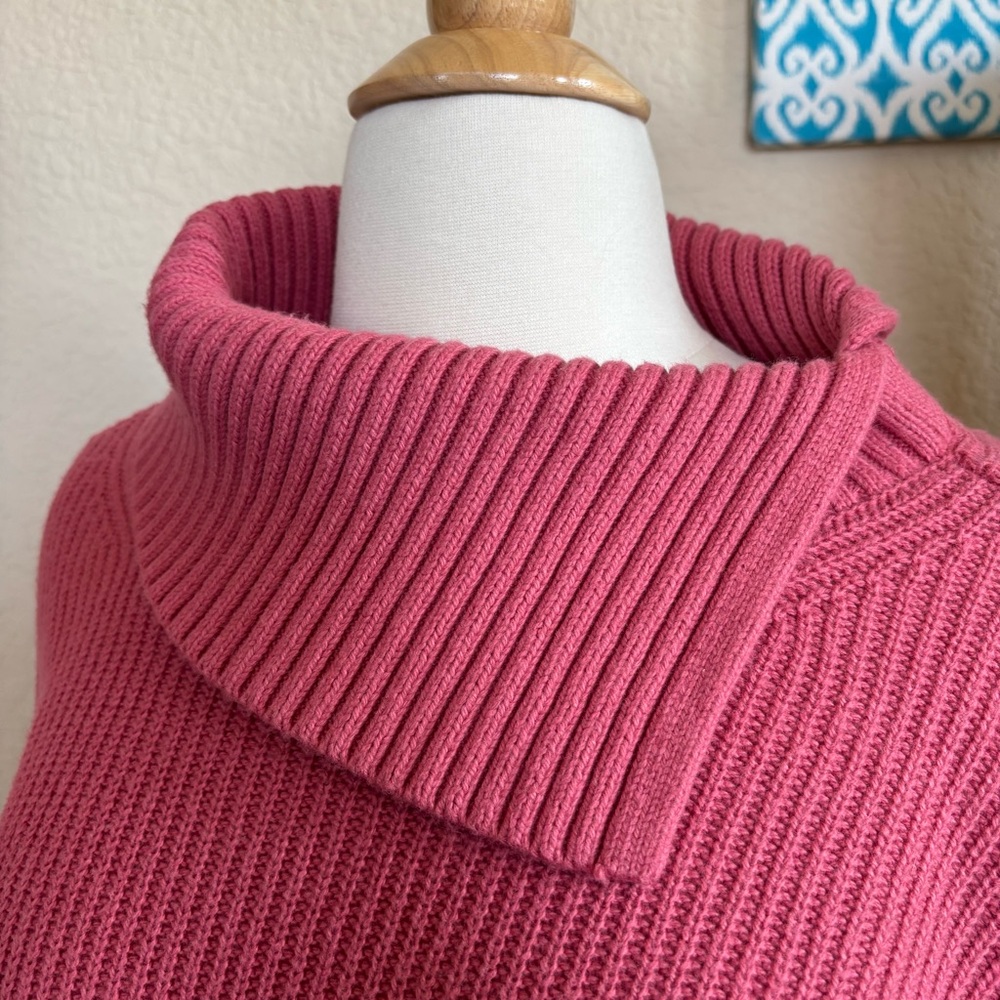 Talbots Shaker Stitch Split Neck Pullover Sweater… - image 4